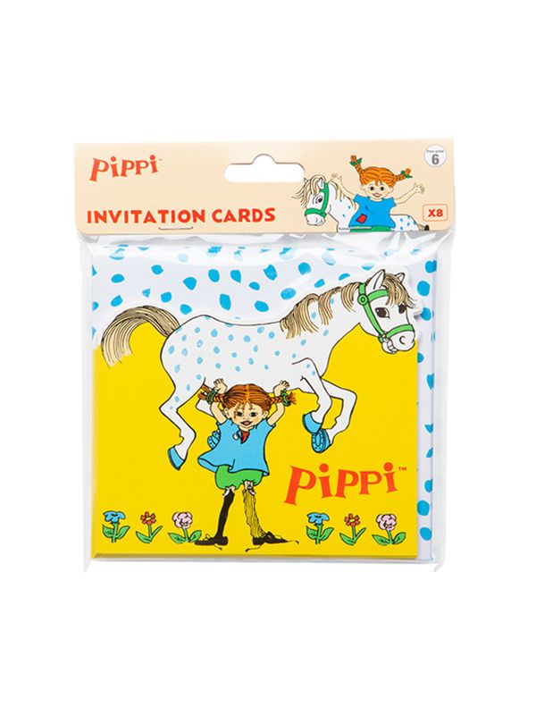 Invitation cards Pippi Longstocking