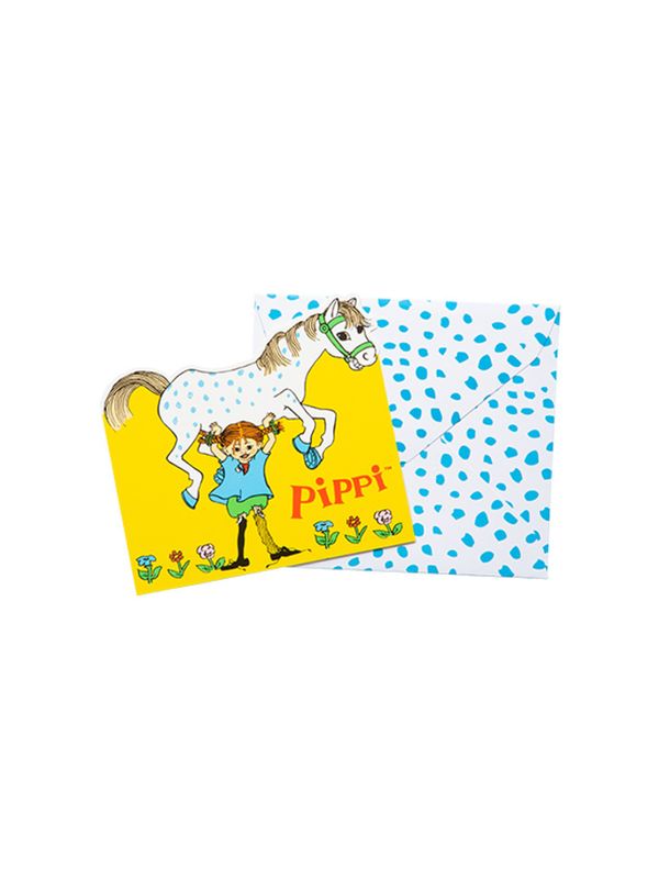 Invitation cards Pippi Longstocking