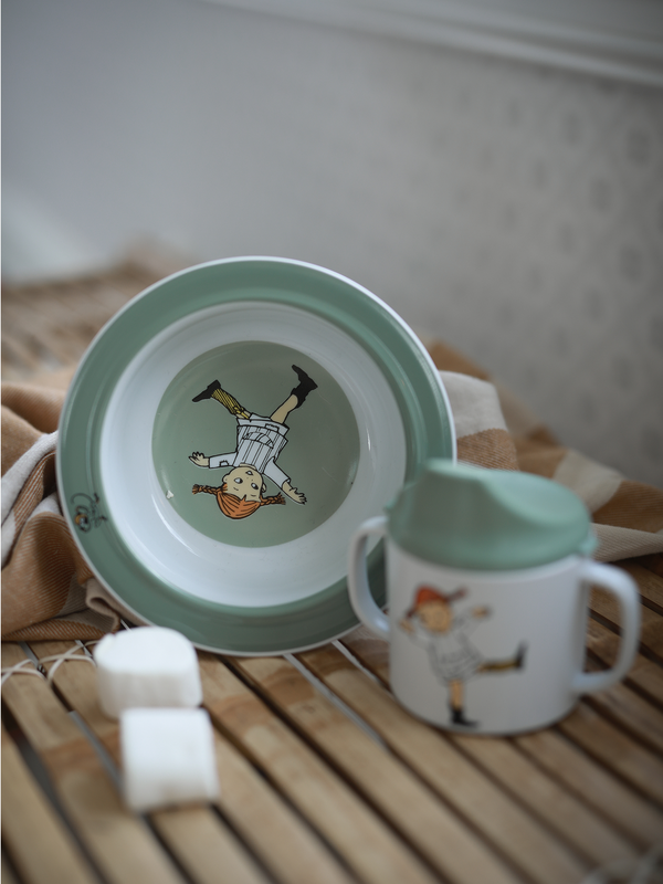 Suction plate for babies - Pippi Longstocking - Green