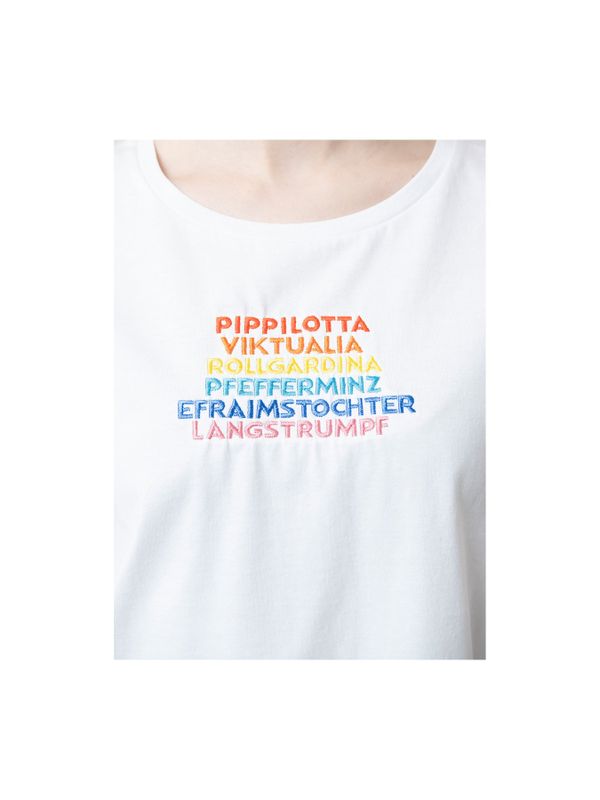 T-shirt Pippi Långstrump  - Vit - Tyska
