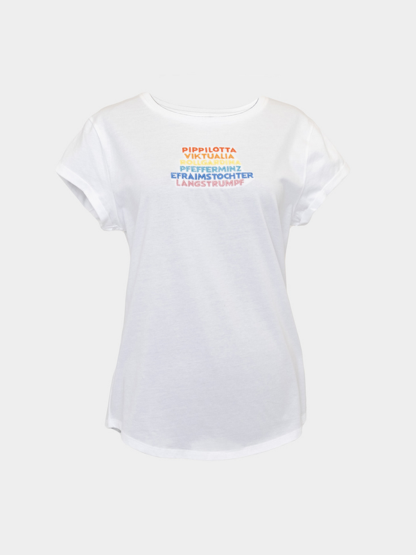 T-shirt Pippi Långstrump  - Vit - Tyska