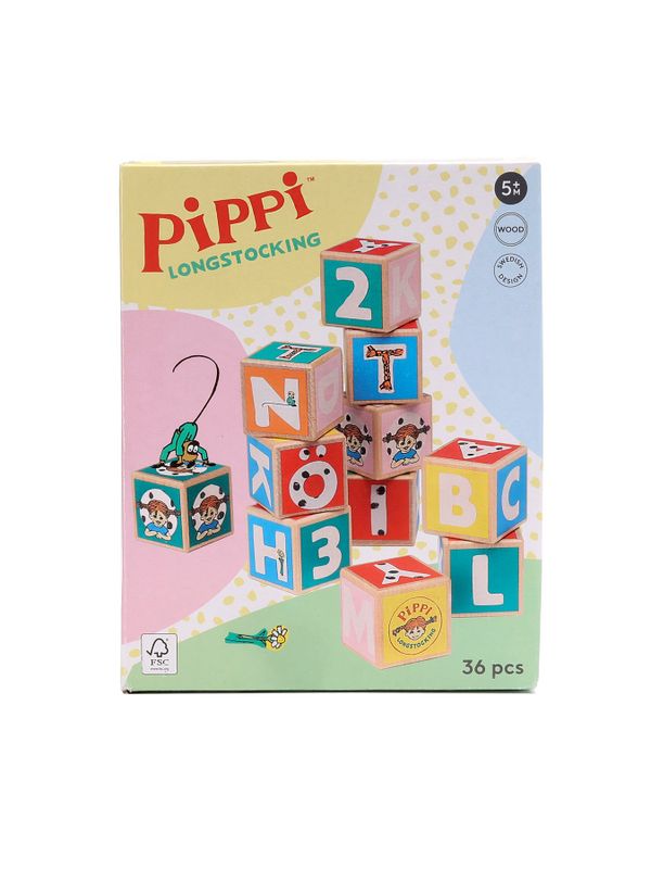 Pippi Langstrumpf Buchstabenklötze - 36 stk