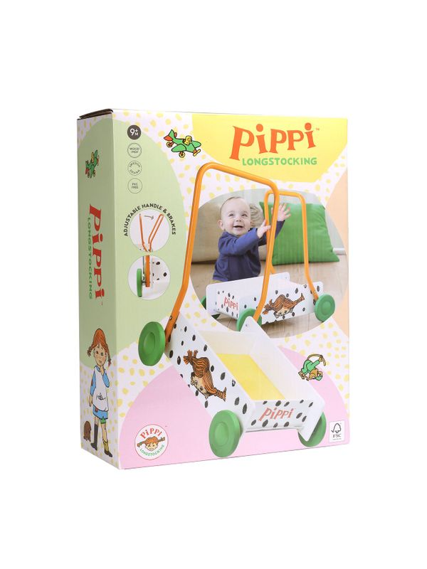 Pippi Långstrump Lära Gå Vagn Prickig