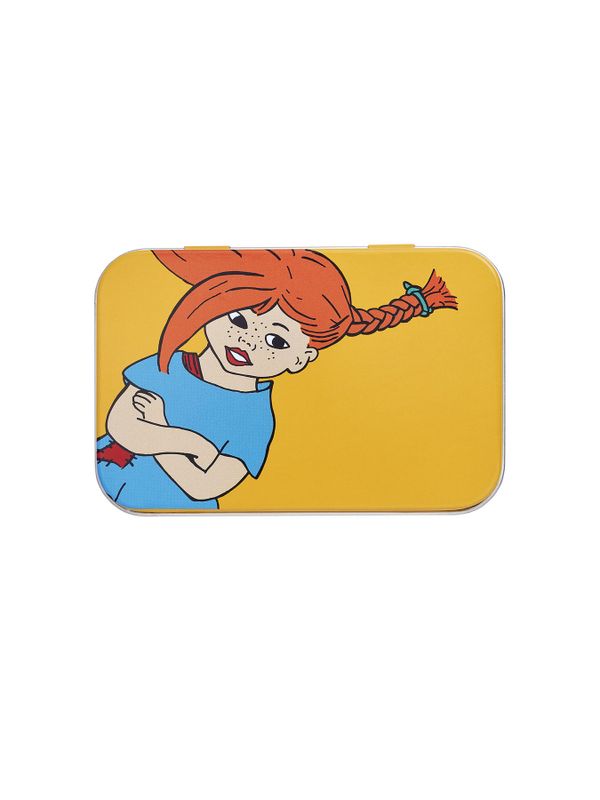 Pippi Longstocking Small Tin container - Yellow