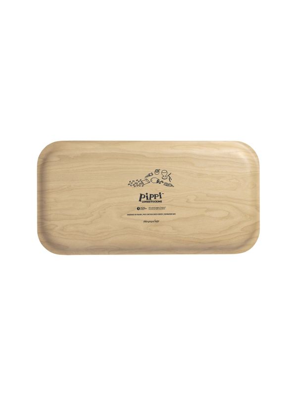 Pippi Langstrumpf Tablett Backen Birkenfurnier - Rosa