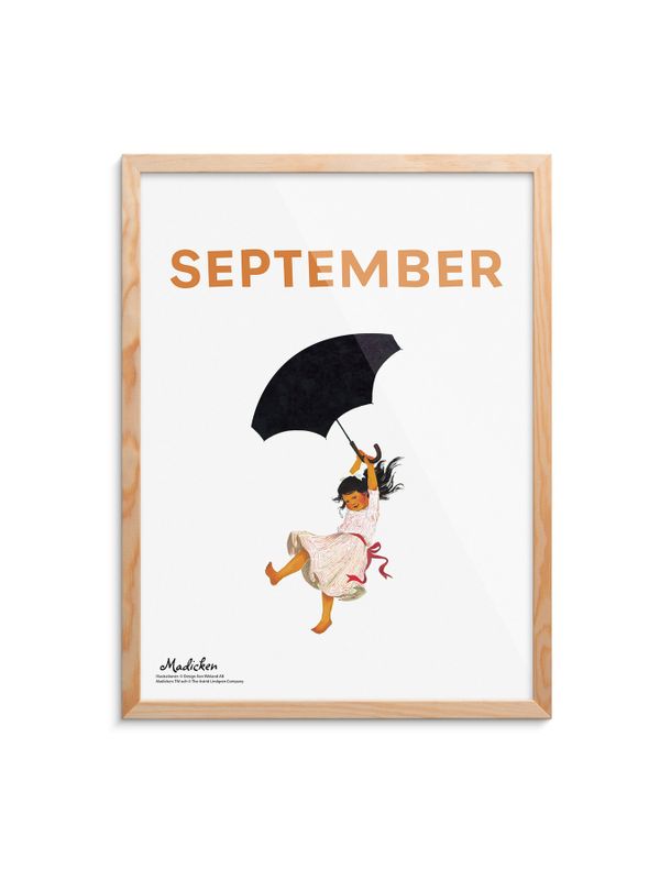 Astrid Lindgren Monthly Poster including frame - in Swedish