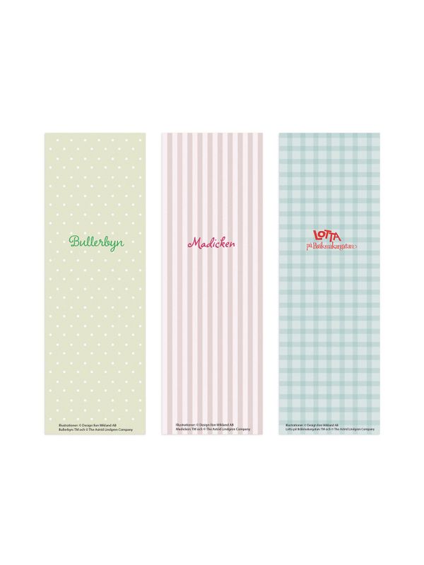 Bookmarks with Astrid Lindgren Characters by Ilon Wikland - 3-pack