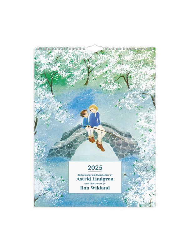 2025 Wandkalender mit Astrid Lindgrens Figuren - Schwedisch