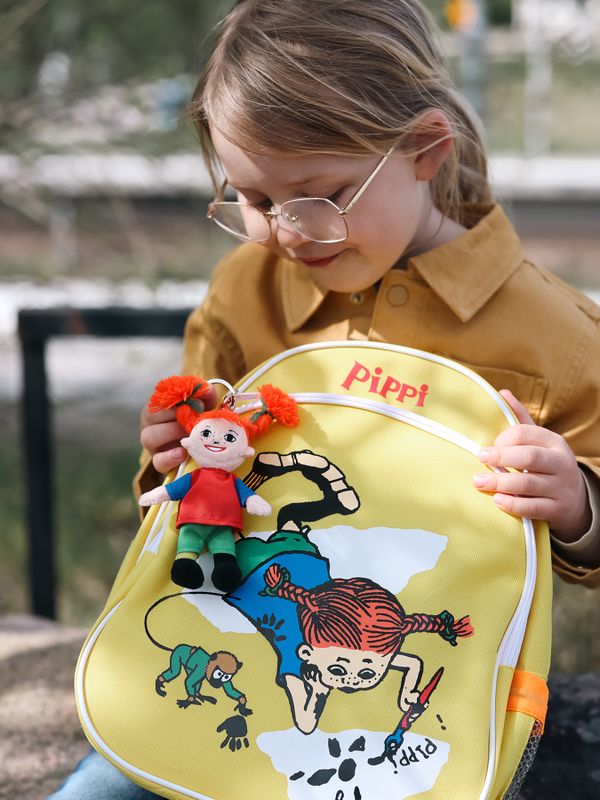 Pippi Langstrumpf Stoffpuppe mit Schlüsselring