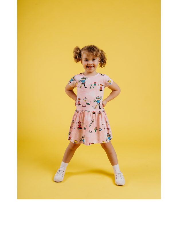 Kleid Pippis Geburtstagsfeier - Rosa