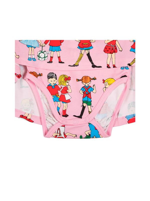 Baby-Body-Kleidchen mit Pippi - Rosa