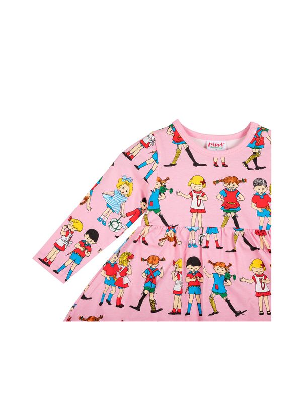 Baby-Body-Kleidchen mit Pippi - Rosa