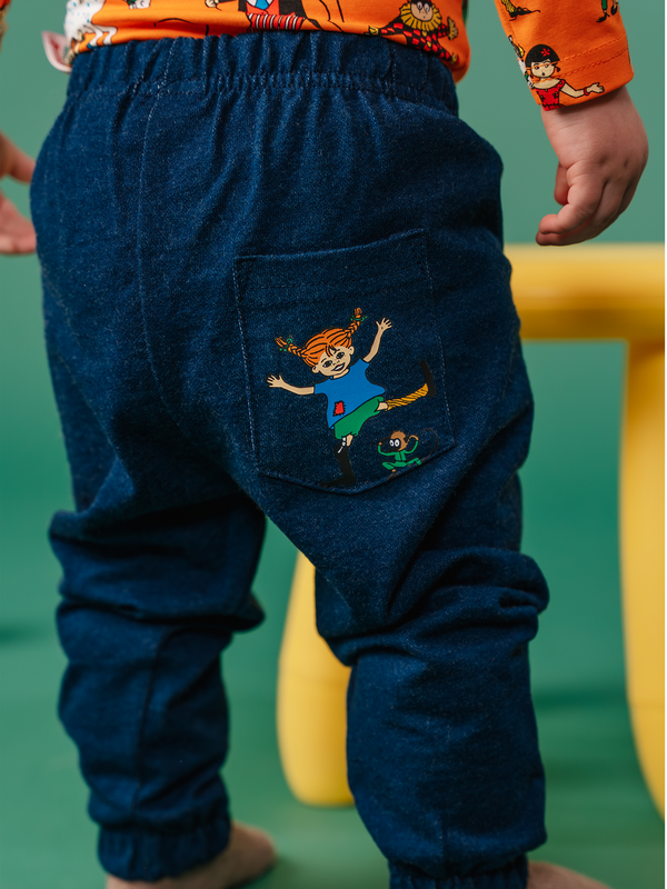 Baby-Jogginghose Pippi - Jeansblau