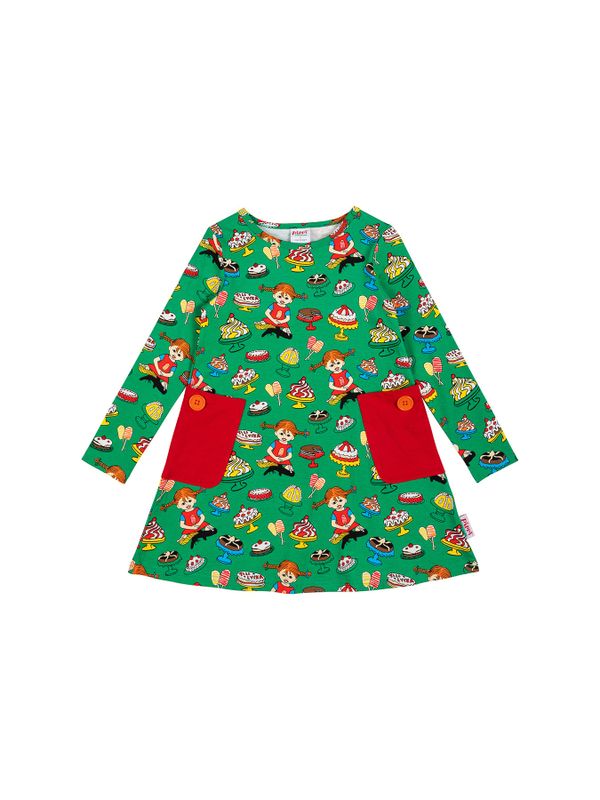 Klänning A-line Pippi Grön