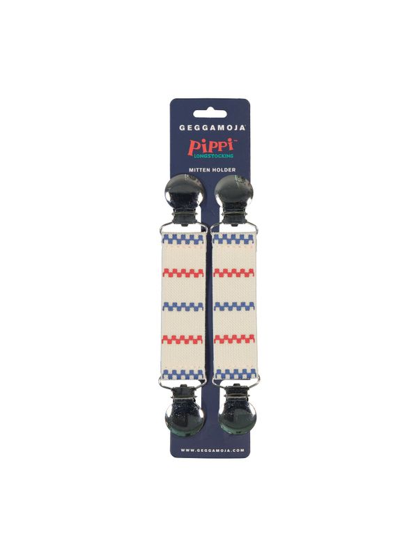 Handschuhclips Pippi Langstrumpf 2er-Set - Rot/Weiß
