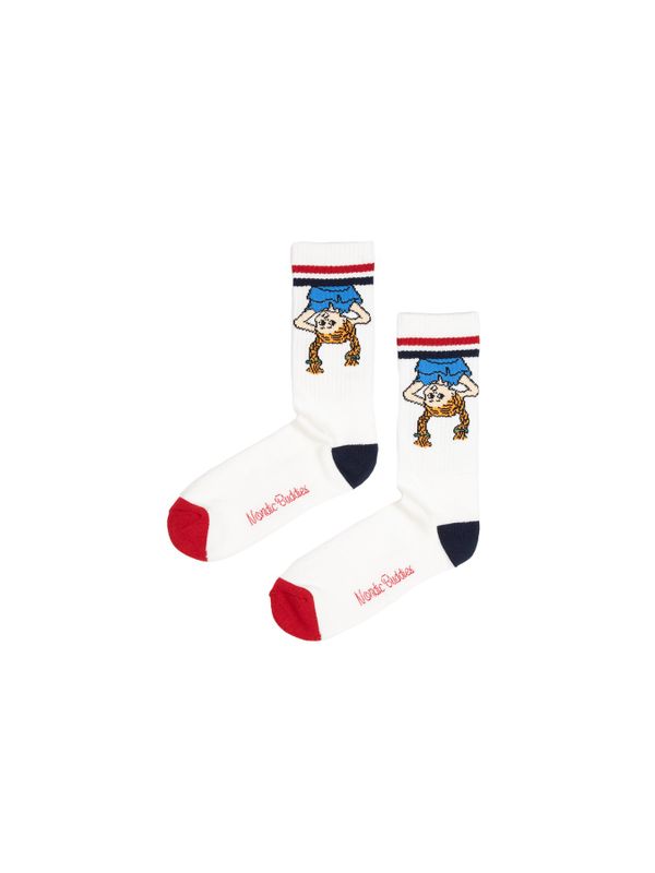 Retro Socks Pippi Upside Down Men - White/Red