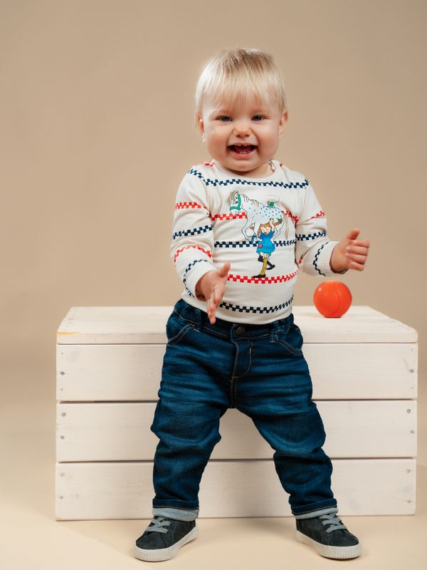 Rutrandig Body Pippi Långstrump - Baby