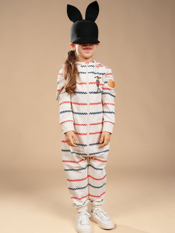 Pippi Longstocking Jumpsuit  Square Stripes - Kids