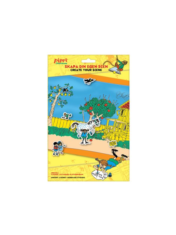 Pippi Abnehmbare Sticker mit 2 Szenen