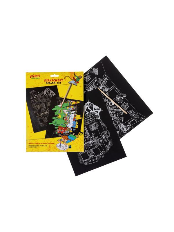 Pippi Scratch Set with Hidden Images and Pencil