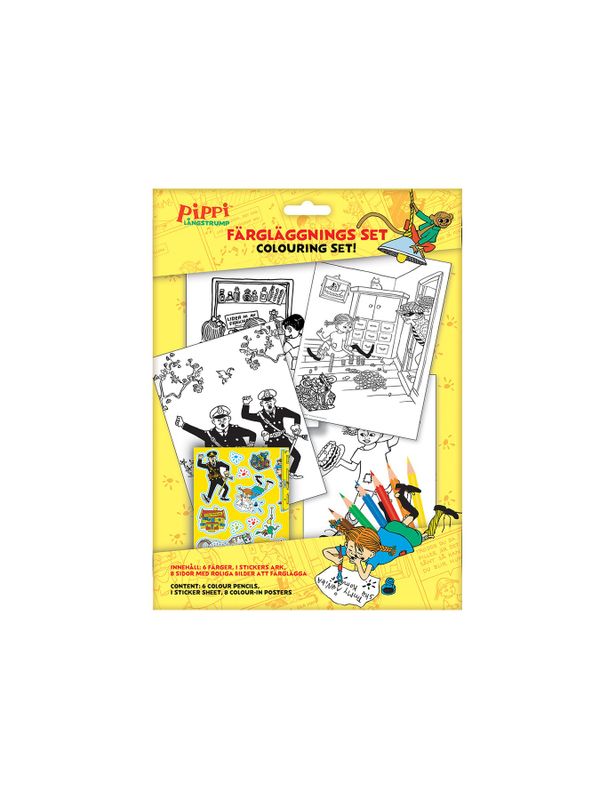Pippi Malset mit Stiften, Stickern und Ausmalbildern