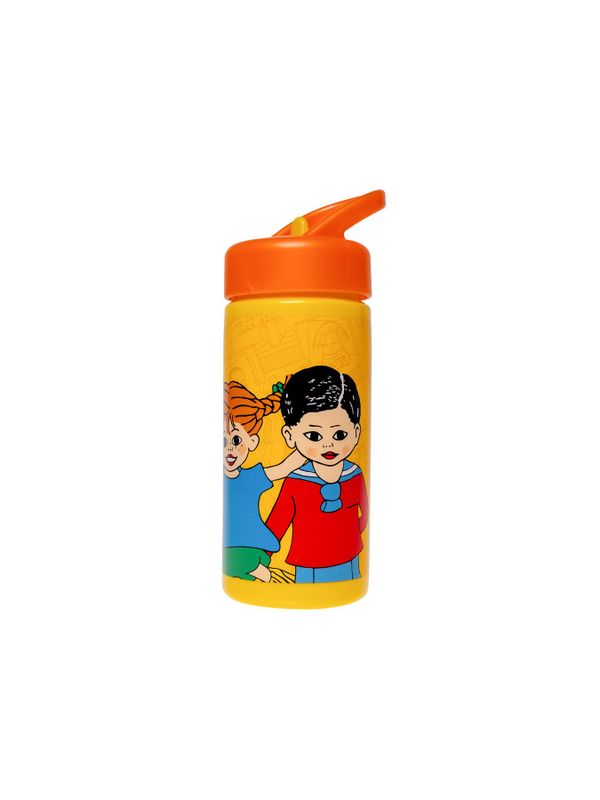Pippi Sipper Vattenflaska med Tommy och Annika Motiv – Orange