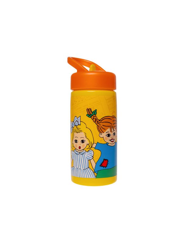 Pippi Sipper Vattenflaska med Tommy och Annika Motiv – Orange