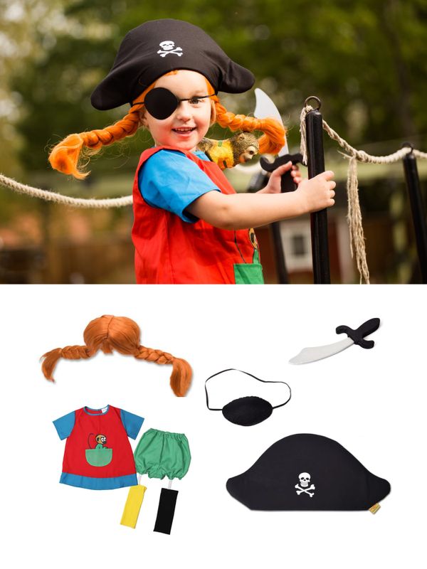 Pippi Longstocking Pirate Dress-Up Set for Children