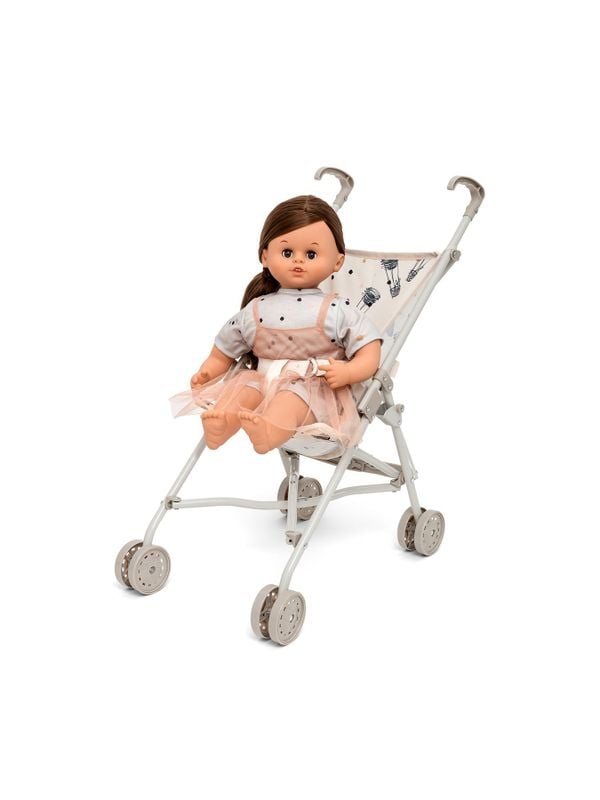Skrållan Puppenbuggy Beige - 45 cm