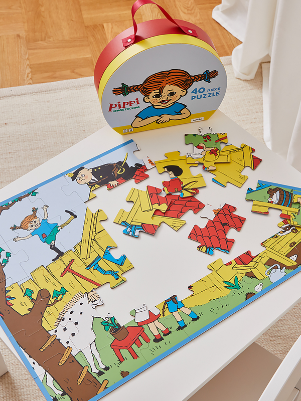 Pippi Longstocking suitcase with puzzle - 40 pcs
