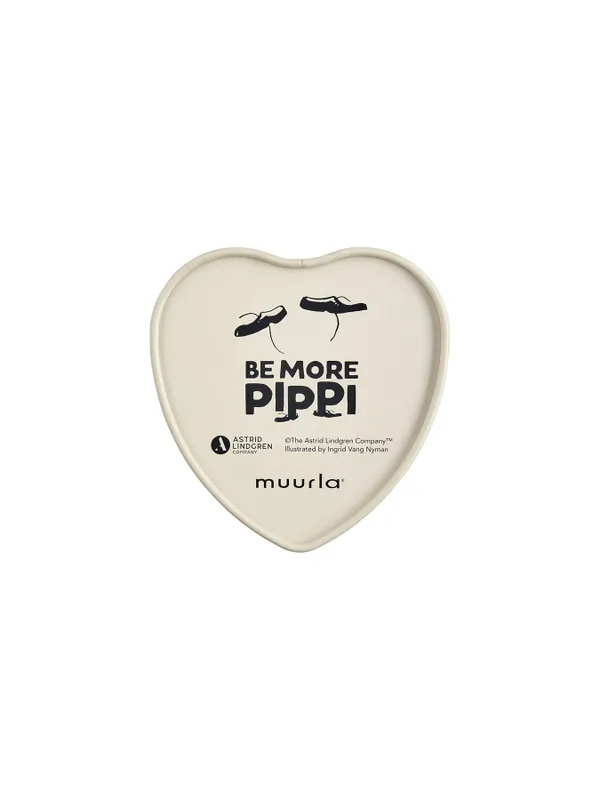 Pippi Longstocking Heart Shaped Tinbox - Beige
