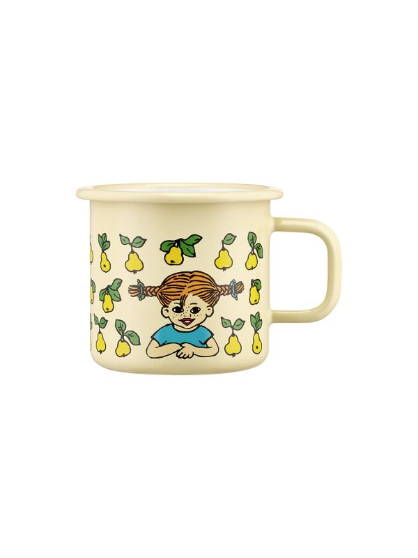 Enamel Mug Pippi Longstocking Frutis Yellow - 3,7 dl