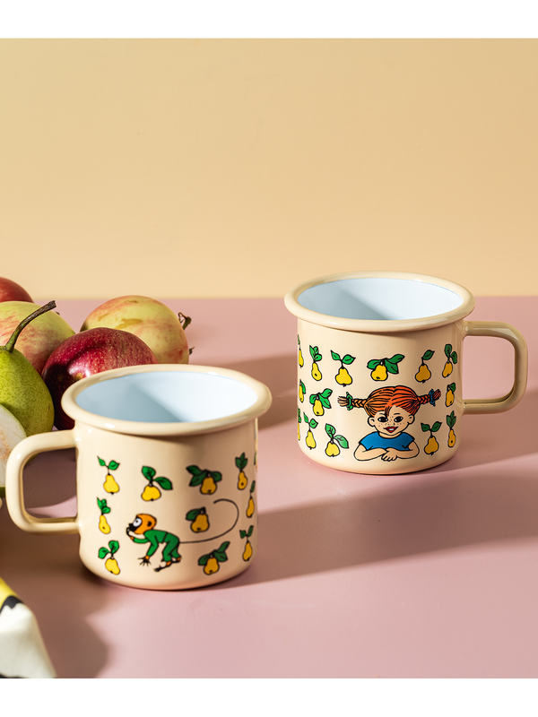 Enamel Mug Pippi Longstocking Frutis Yellow - 3,7 dl