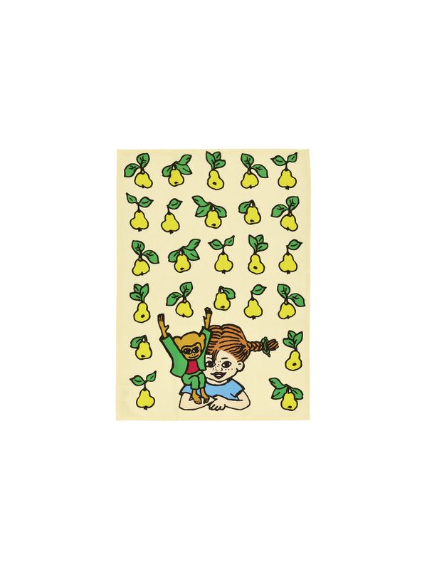 Pippi Longstocking Kitchen Towel  Pear - Yellow