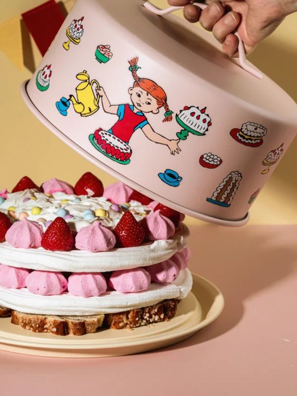 Pippi Langstrumpf Geburtstags-Kuchenplatte – Rosa