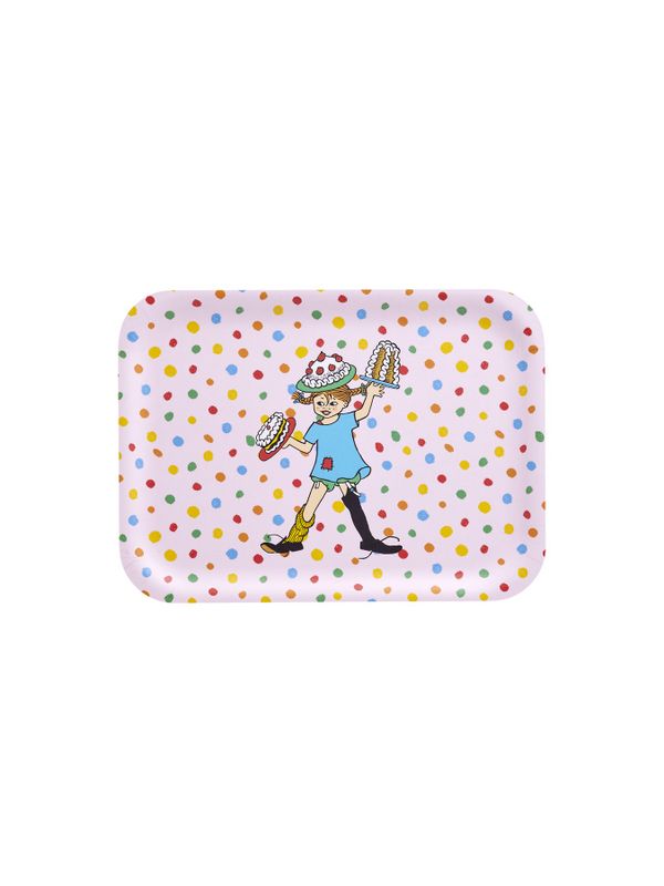 Pippi Langstrumpf Tablett Geburtstag Rosa – 27 x 20 cm