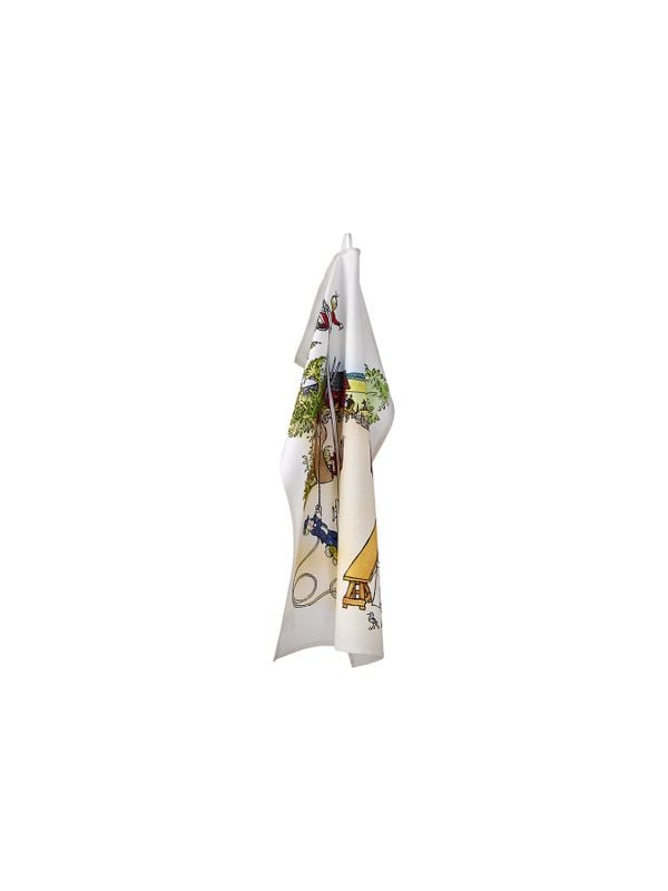 Emil in Lönneberga Kitchen Towel Flagpole - White