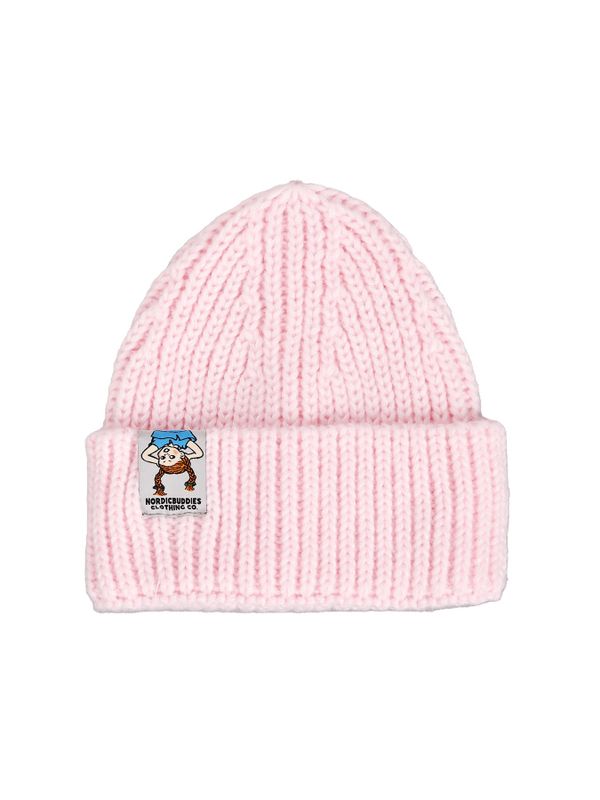 Beanie Pippi Up and Down Motif Adults - Pink