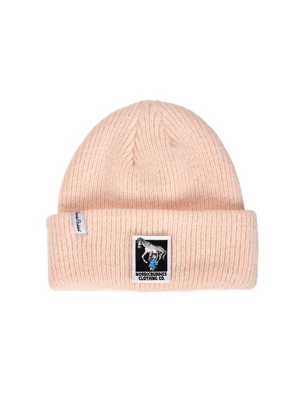 Beanie Pippi Lifting Horse Motif Adults - Apricot