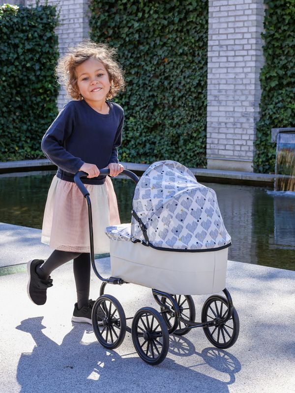 Skrållan Klassisk Dockvagn Beige - 45 cm