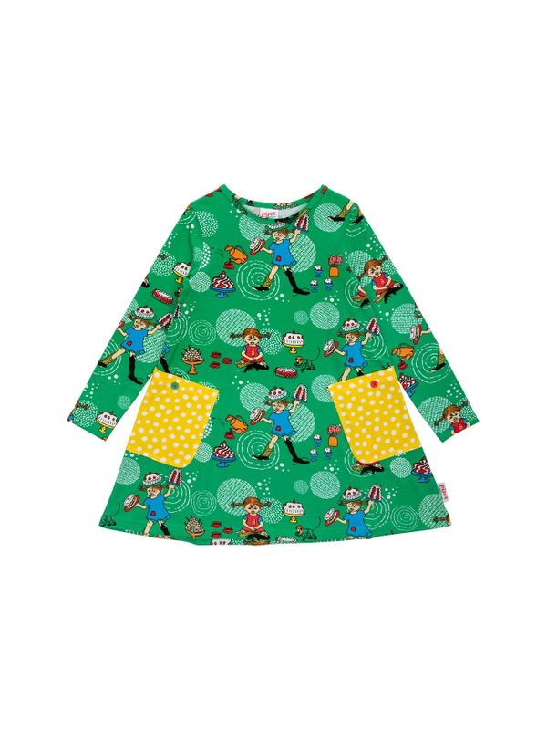 Pippi Langstrumpf Party A-Linien-Kleid - Grün