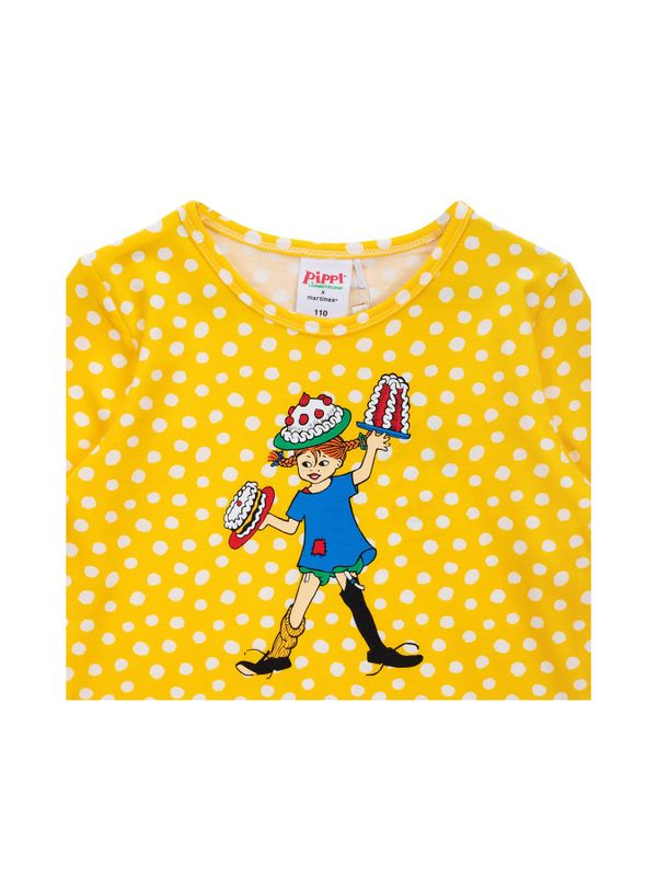 Pippi Langstrumpf Langarmshirt Torte - Gelb