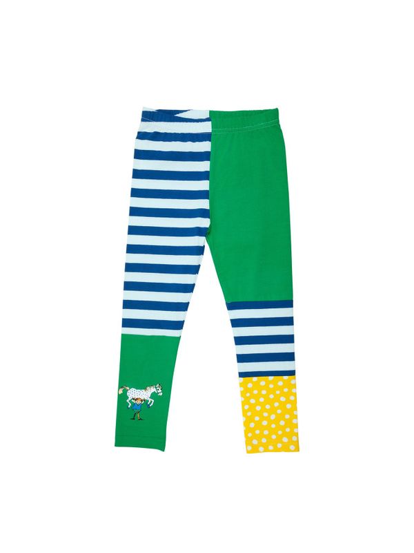 Pippi Longstocking Striped Leggings - Blue/Green
