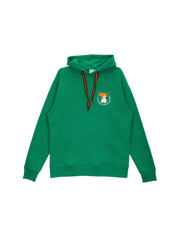 Pippi Hoodie Lifting Horses & Breaking Rules Grün - Erwachsene