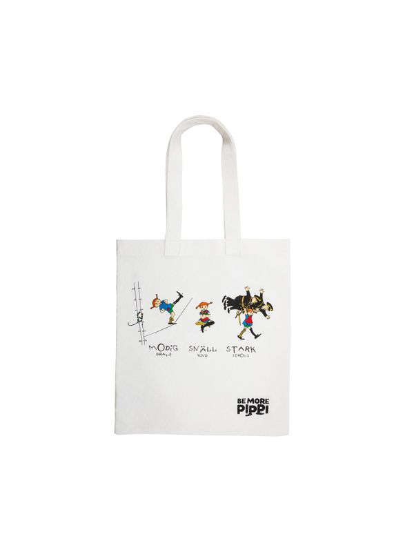 Pippi Langstrumpf Charakter Stofftasche - Weiß