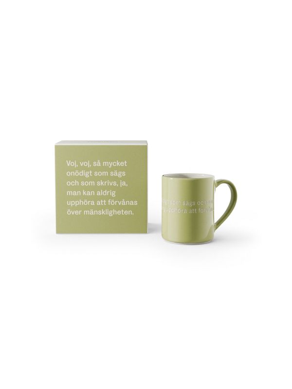 Quote Mug from Astrid Lindgren - Voj, voj, - Green