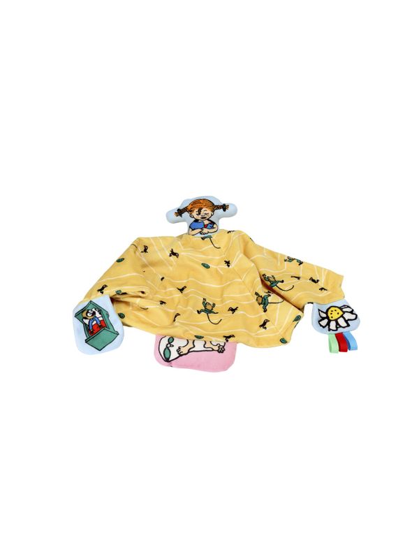 Comfort blanket for babies Pippi Longstocking - Yellow