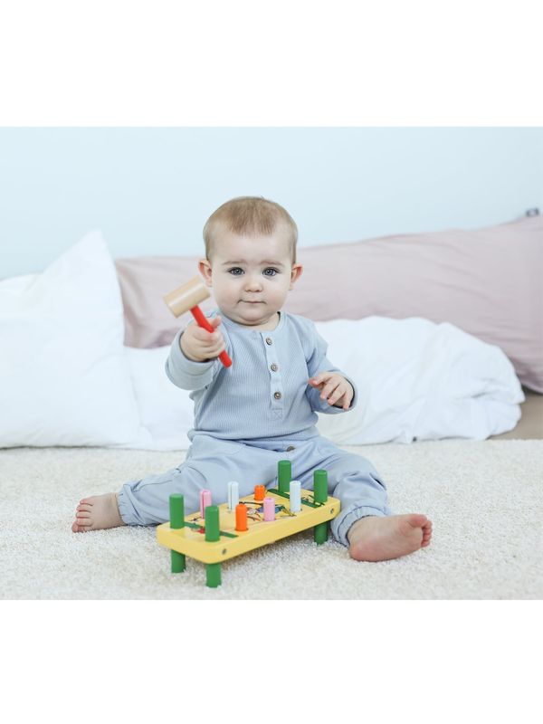 Pounding bench Pippi Longstocking - Yellow