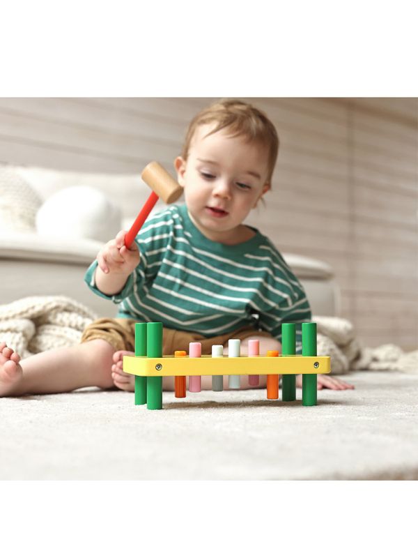 Pounding bench Pippi Longstocking - Yellow