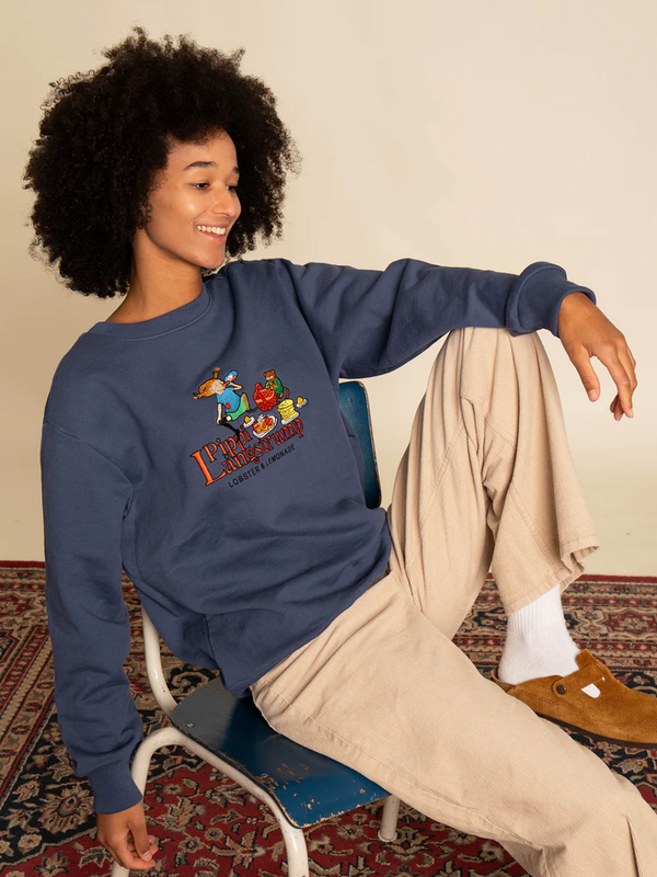 Pippi Langstrumpf Sweater Marineblau - Erwachsene
